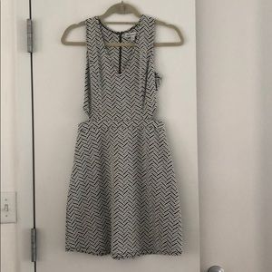 Black and white chevron dress